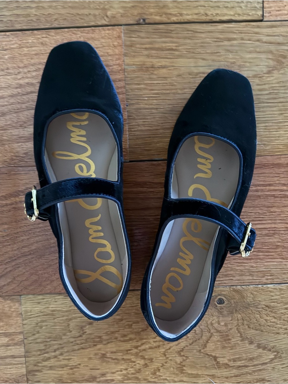 Sam Edelman Black Suede Michaela Mary Jane Flat Size 5.5 - Picture 2 of 7